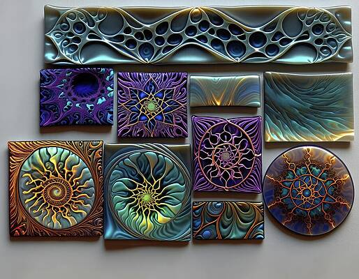 Colorful Digital Art - New Tokens by Eris And AI