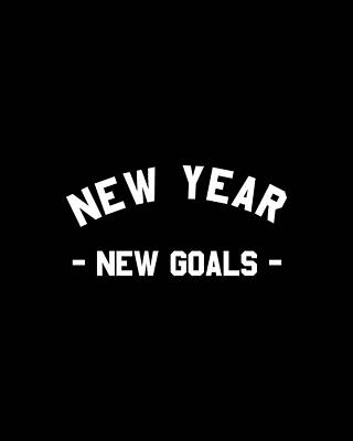 Resolution Wall Art featuring the digital art New Year New Goals Workout Fitness by Flippin Sweet Gear