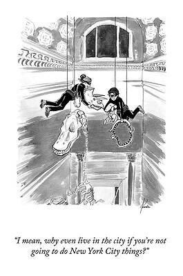 Dinosaurs Wall Art featuring the drawing New York City Things by Kendra Allenby