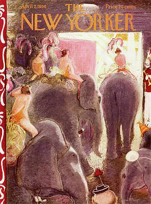 Holding Painting - New Yorker April 7 1956 by Garrett Price