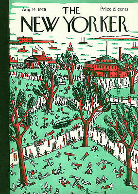 Lawn Painting - New Yorker August 14th, 1926 by Ilonka Karasz