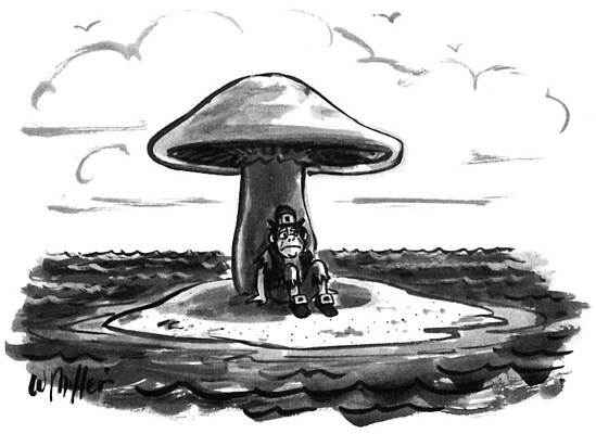 Shade Wall Art featuring the drawing New Yorker August 22, 1995 by Warren Miller