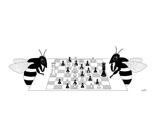 Bee Wall Art featuring the drawing New Yorker August 5, 2024 by Seth Fleishman