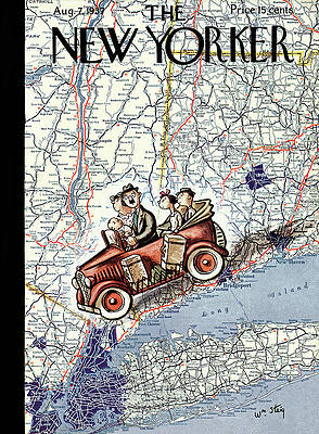 Drive Wall Art featuring the painting New Yorker August 7, 1937 by William Steig