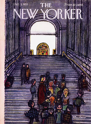Museum Painting - New Yorker December 3 1955 by Abe Birnbaum
