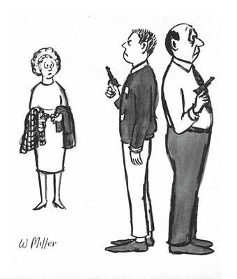 Teen Wall Art featuring the drawing New Yorker December 5, 1964 by Warren Miller