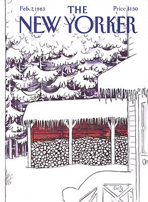 Winter Scene with Icicles Wall Art