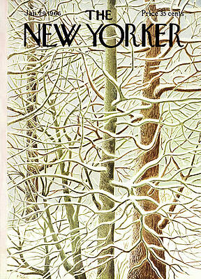 Close Wall Art featuring the painting New Yorker January 29th, 1966 by Ilonka Karasz