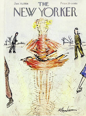 Flying Painting - New Yorker January 30 1954 by Abe Birnbaum
