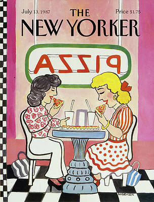 Retro Pizza Shop Scene Painting