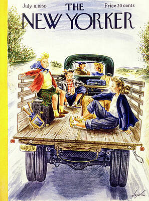 Teen Wall Art featuring the painting New Yorker July 8 1950 by Constantin Alajalov