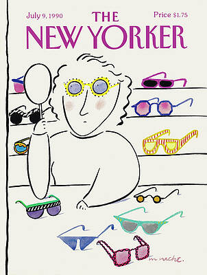 Sunglass Shopping on New Yorker Cover Wall Art