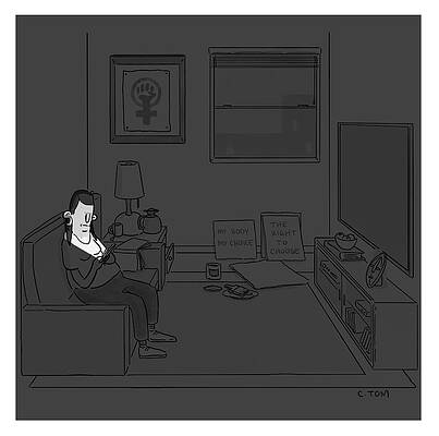 Illumination Drawing - New Yorker June 24, 2022 by Colin Tom