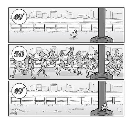 Outdoors Drawing - New Yorker March 24, 2021 by Ellis Rosen