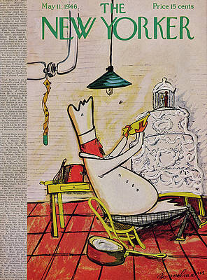 Fly Painting - New Yorker May 11, 1946 by Ludwig Bemelmans