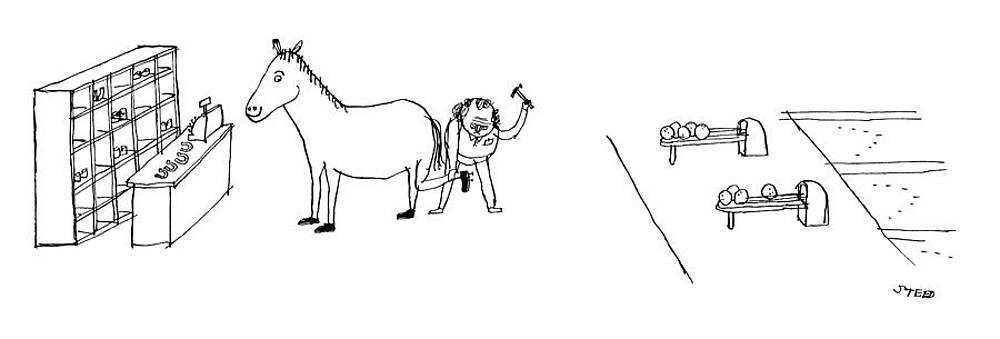 Alley Wall Art featuring the drawing New Yorker May 31, 2021 by Edward Steed