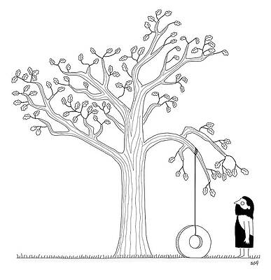 Swing Wall Art featuring the drawing New Yorker November 14, 2022 by Seth Fleishman