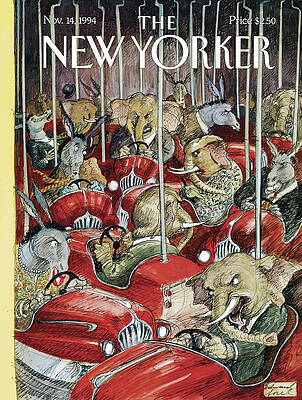 Ride Painting - New Yorker November 14th, 1994 by Edward Sorel