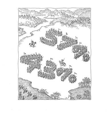 Battle Wall Art featuring the drawing New Yorker October 18, 2022 by John O'Brien