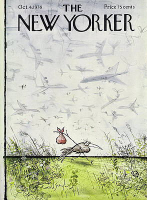 Sky Drawing - New Yorker October 4 1976 by Ronald Searle