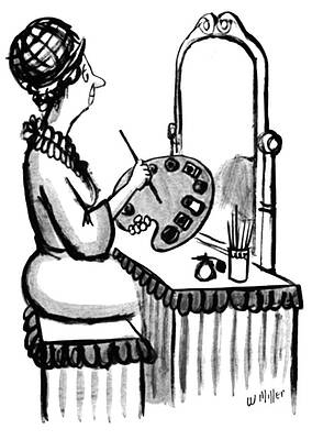 Attractive Drawing - New Yorker September 15, 1962 by Warren Miller