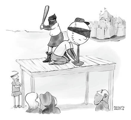 Swing Wall Art featuring the drawing New Yorker September 4, 2023 by Eli Dreyfus and Sophie Abromowitz