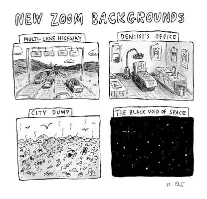 Background Drawing - New Zoom Backgrounds by Roz Chast