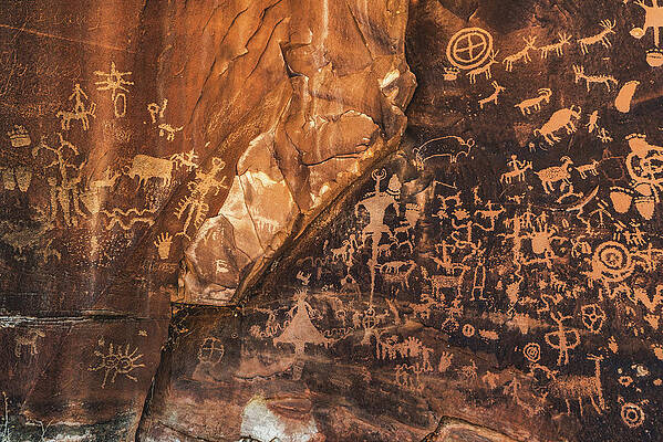 Alien Photograph - Newspaper Rock Close Up, Utah by Abbie Warnock