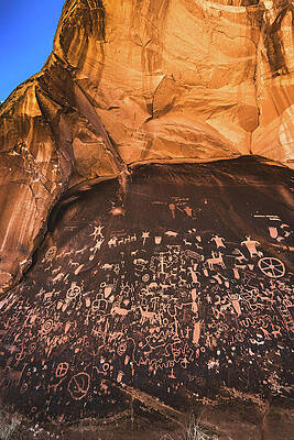 Alien Photograph - Newspaper Rock, Utah 2 - Vertical by Abbie Warnock