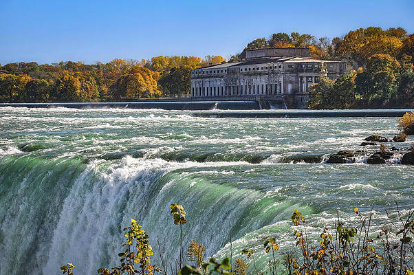 Wall Art featuring the photograph Niagara Falls Old Power Plant by Rebecca Herranen