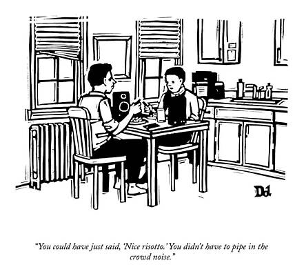 Pipe Wall Art featuring the drawing Nice Risotto by Drew Dernavich