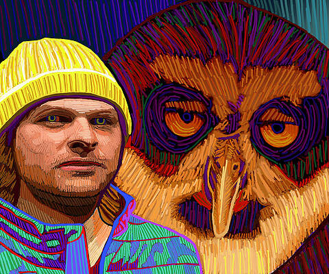 Painting - Nick At The Arboretum by Rod Whyte