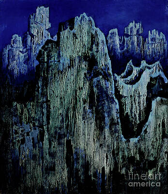Tree Painting - Night In Stone Forest by Zhan Jianjun