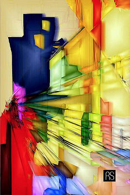 Modern Wall Art featuring the painting Night In The Town by Rafael Salazar