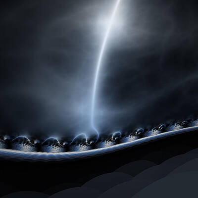 Modern Wall Art featuring the digital art Night Light by Vic Eberly