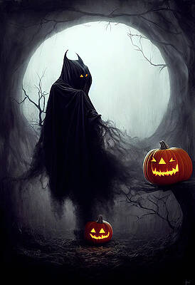 Tree Digital Art - Night Of The Jack O Lantern by Ron Weathers