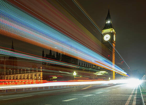 Night Pulse At Westminster Bridge Print