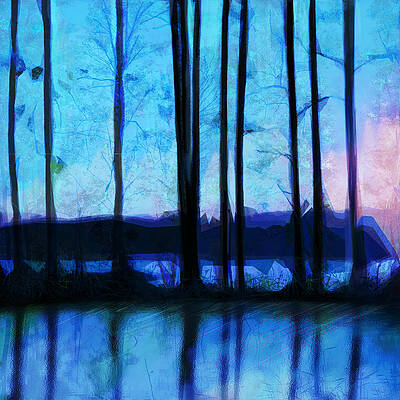 Wall Art featuring the digital art Nightfall by Gina Harrison