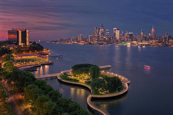 Pier Photograph - NJ NYC Skyline by Susan Candelario