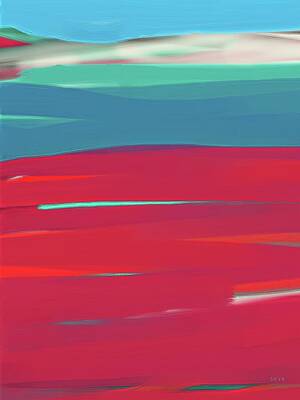Bold Wall Art featuring the painting Crimson Tide Rising by Sonja Kraft