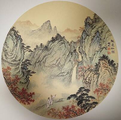 Wall Art featuring the painting NO.22 Graceful Fairy Tale by Gang Zhao