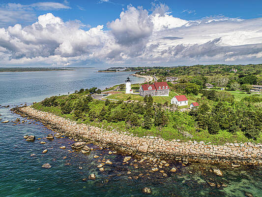 Wall Art featuring the photograph Nobska Lighthouse 2024 by Veterans Aerial Media LLC