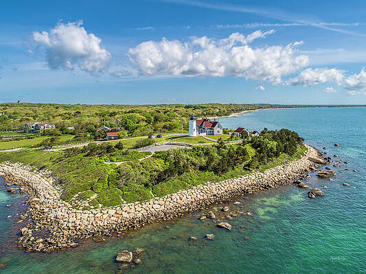 Massachusetts Photograph - Nobska Point by Veterans Aerial Media LLC