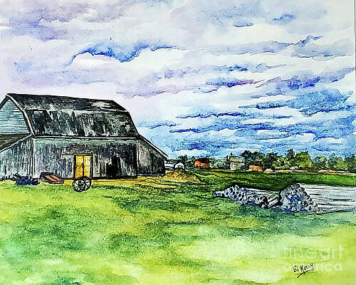 Wall Art featuring the painting NoFo Farmstead by Eileen Kelly