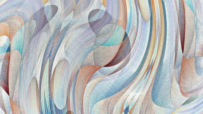 Vibrant Digital Art - Non-Objective Iridescence by David Manlove