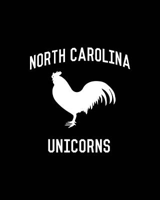 North Wall Art featuring the digital art North Carolina Unicorns by Flippin Sweet Gear