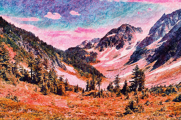 Wall Art featuring the digital art North Cascades National Park by Bruce Block