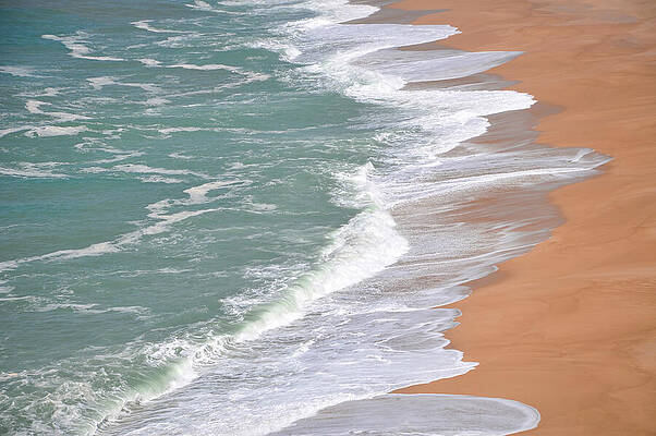 Wall Art featuring the photograph North Shore Nazare Beach Portugal by Rebecca Herranen