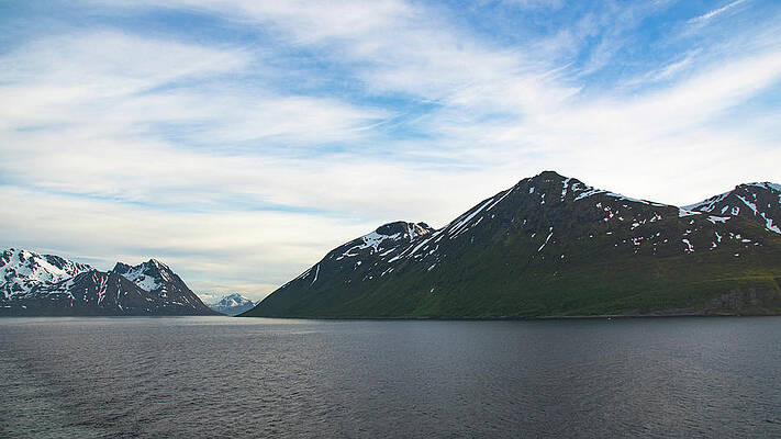 Wall Art featuring the photograph Norwegian Fjord North Of The Artic Circle by Matthew DeGrushe