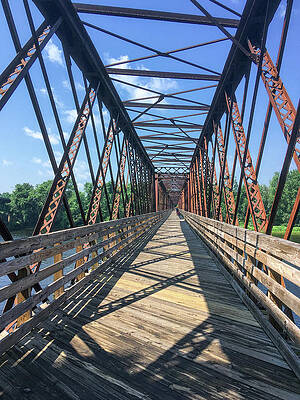 Wall Art featuring the photograph Norwottuck Rail Trail Bridge by Steven Nelson